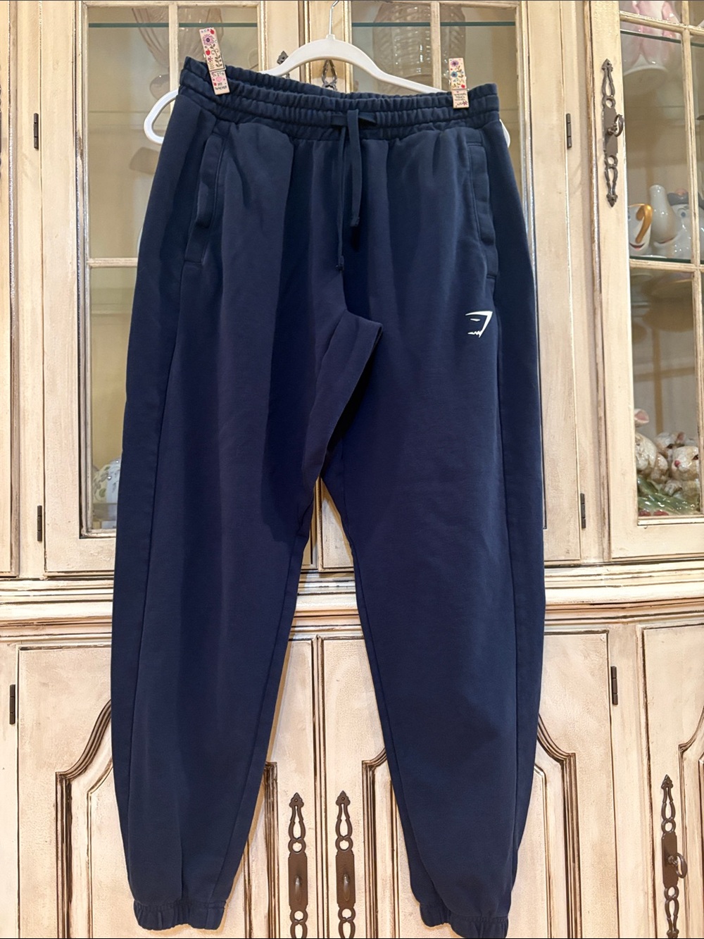 Gymshark Navy Joggers with Drawstring and Pockets